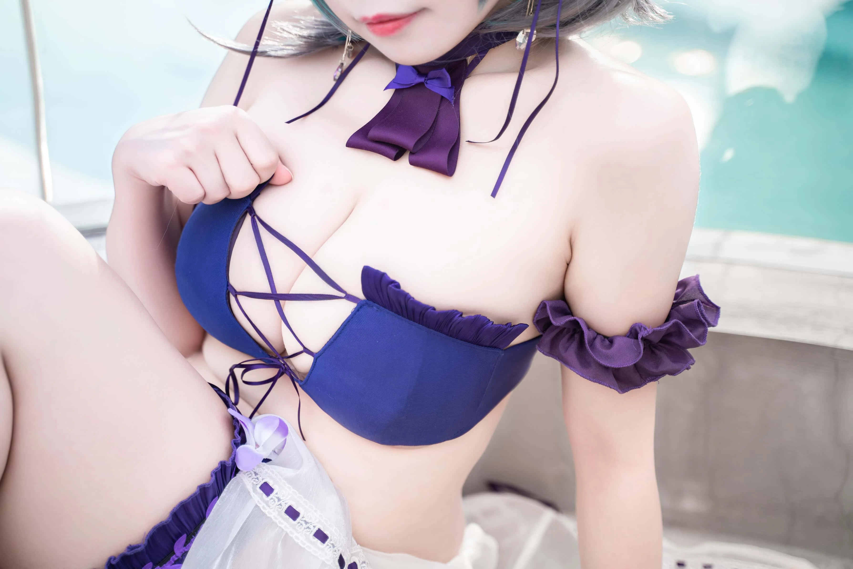 贞子蜜桃 碧蓝航线 柴郡泳装