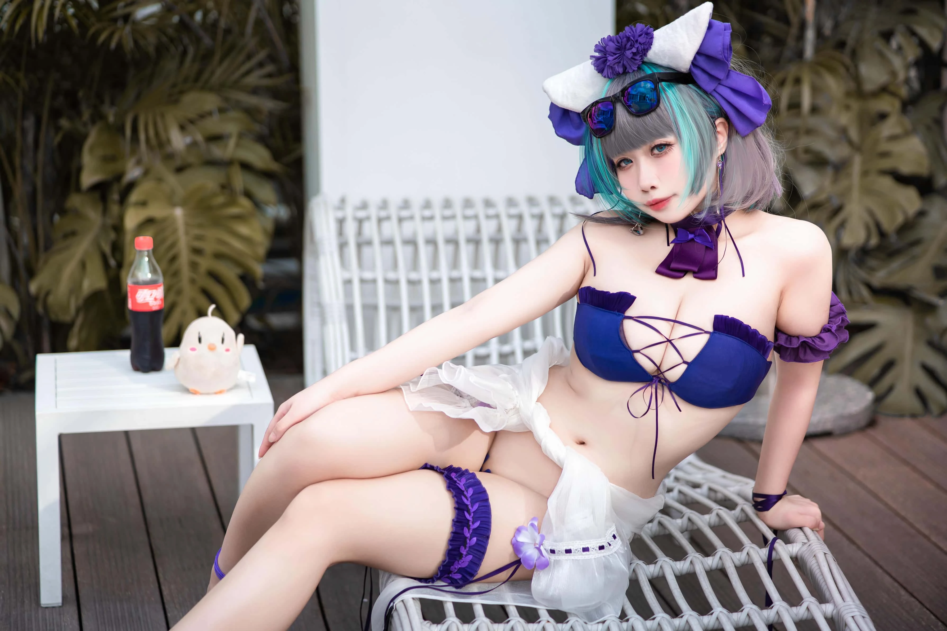贞子蜜桃 碧蓝航线 柴郡泳装