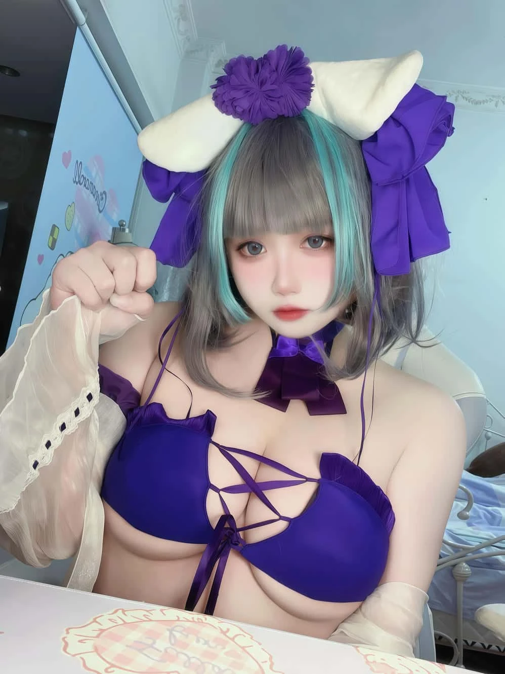 贞子蜜桃 碧蓝航线 柴郡泳装