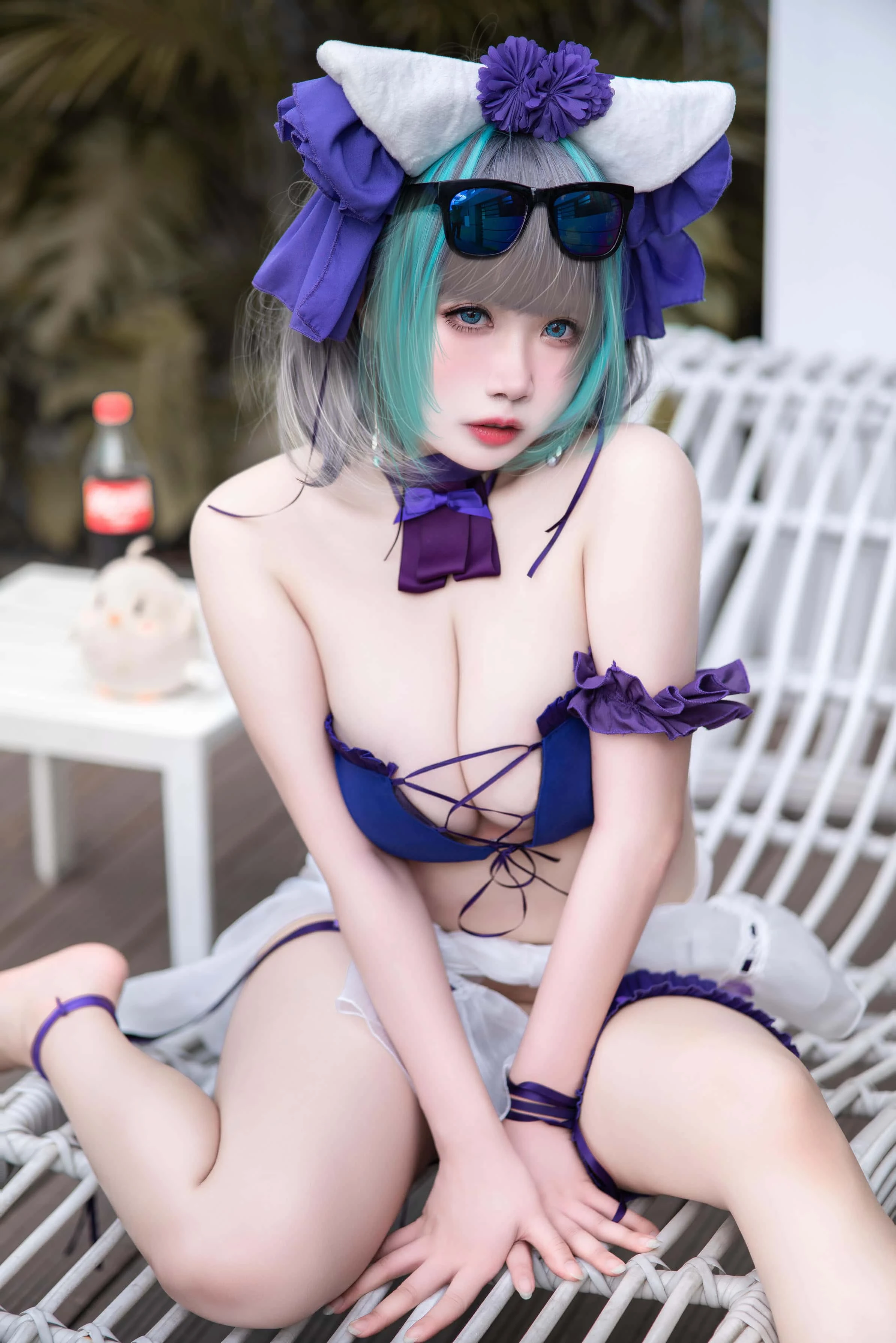 贞子蜜桃 碧蓝航线 柴郡泳装
