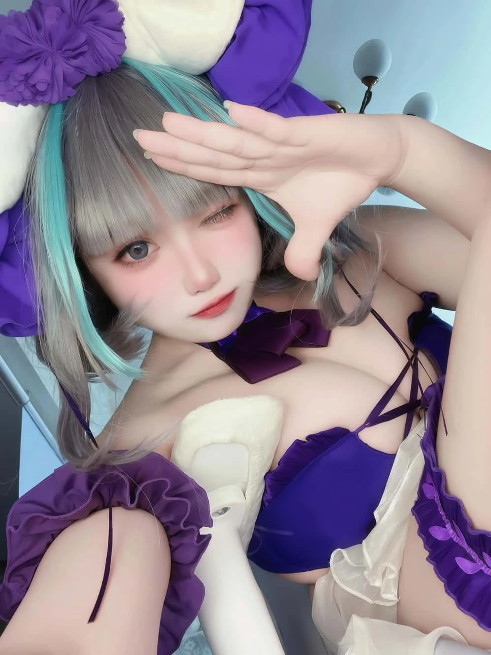 贞子蜜桃 碧蓝航线 柴郡泳装