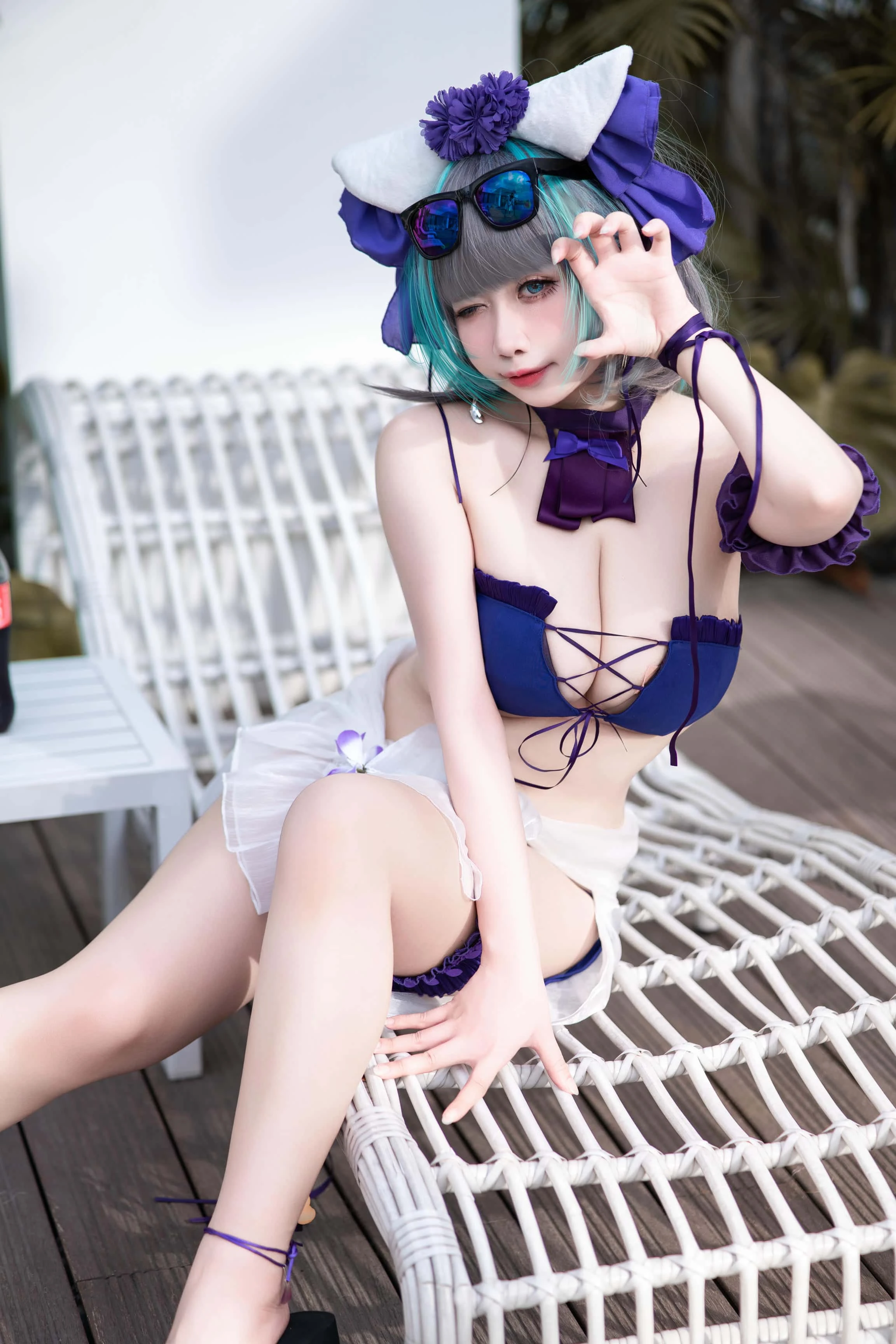 贞子蜜桃 碧蓝航线 柴郡泳装