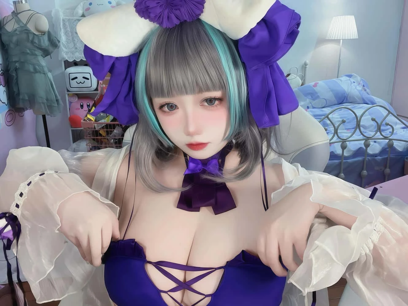 贞子蜜桃 碧蓝航线 柴郡泳装